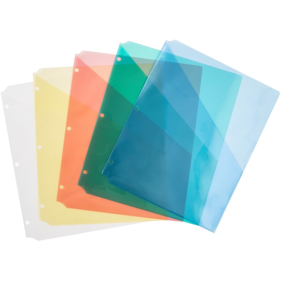 Avery® Durable Letter Vinyl File Pocket - 8 1/2" x 11" - 20 Sheets Capacity - 3 Pocket(s) - Polypropylene - Assorted - Tear Resistant, Acid-free, Archival-safe, PVC-free, Durable - 5 / Pack