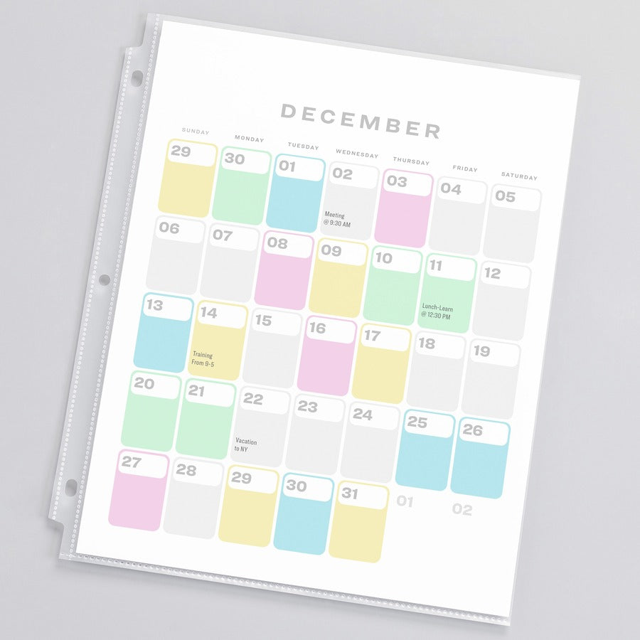 Avery® EcoFriendly Economy Sheet Protectors, 100ct (75537) - For Letter 8 1/2" x 11" Sheet - 3 x Holes - Ring Binder - Top Loading - Semi Clear - Polypropylene - 100 / Box