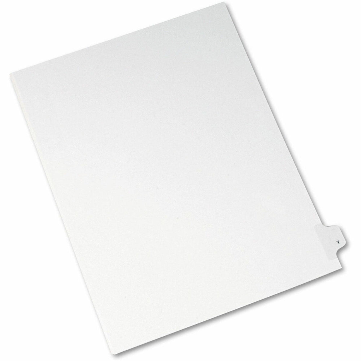 Avery® Side Tab Individual Legal Dividers - 25 x Divider(s) - Side Tab(s) - Y - 1 Tab(s)/Set - 8.5" Divider Width x 11" Divider Length - Letter - 8.50" Width x 11" Length - White Paper Divider - 20% Recycled - 25 / Pack