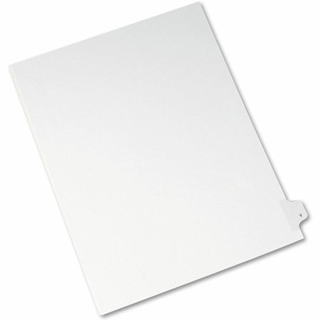 Avery® Side Tab Individual Legal Dividers - 25 x Divider(s) - Side Tab(s) - Y - 1 Tab(s)/Set - 8.5" Divider Width x 11" Divider Length - Letter - 8.50" Width x 11" Length - White Paper Divider - 20% Recycled - 25 / Pack