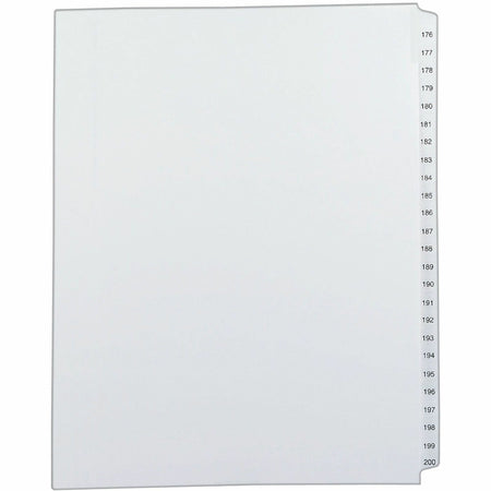Avery® Allstate Style Collated Legal Dividers - 1 x Divider(s) - Side Tab(s) - 176-200 - 25 Tab(s)/Set - 8.5" Divider Width x 11" Divider Length - Letter - 8.50" Width x 11" Length - White Paper Divider - 20% Recycled - 25 / Set