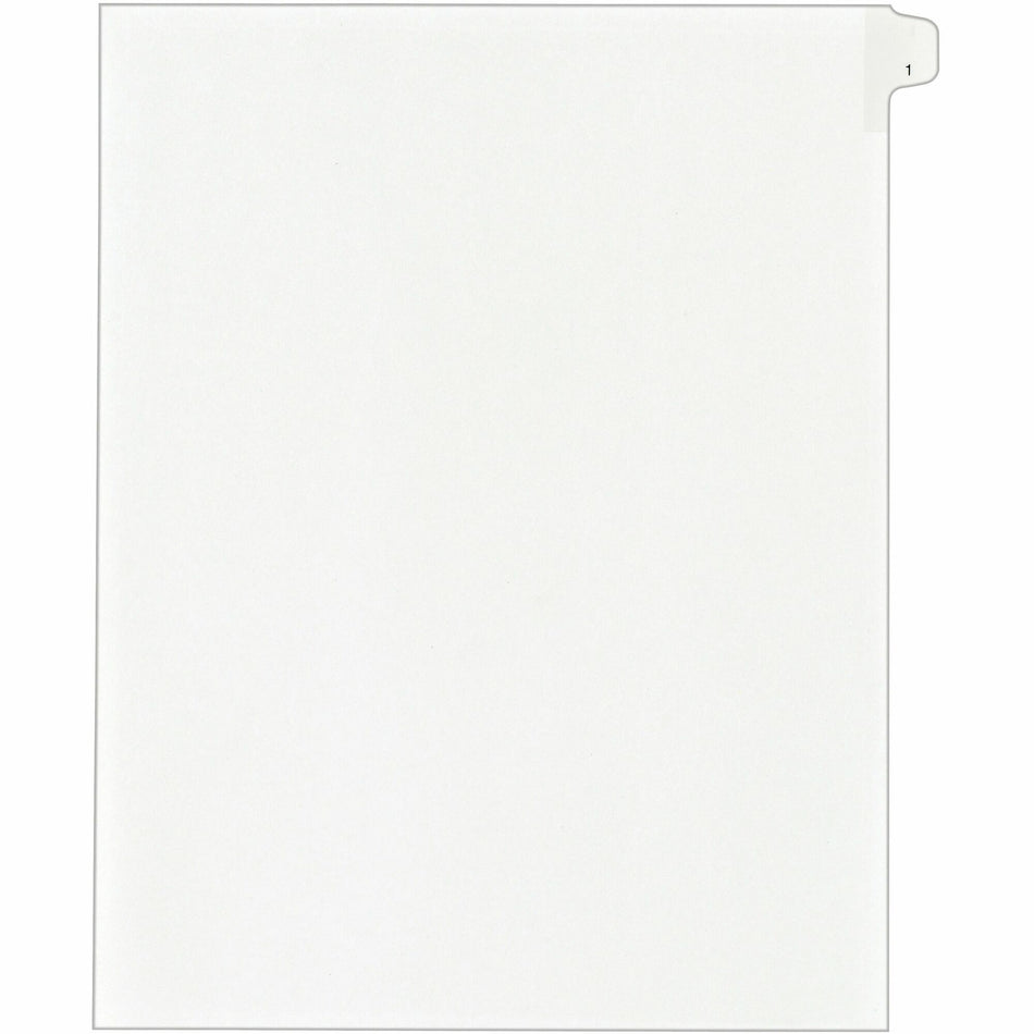Avery® Alllstate Style Individual Legal Dividers - 25 x Divider(s) - Side Tab(s) - 1 - 1 Tab(s)/Set - 8.5" Divider Width x 11" Divider Length - Letter - 8.50" Width x 11" Length - White Paper Divider - 20% Recycled - 25 / Pack