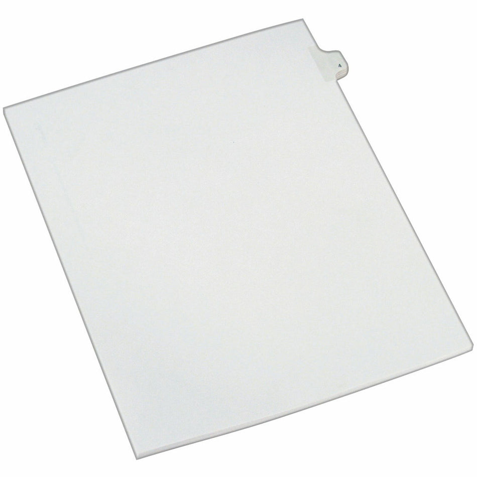 Avery® Alllstate Style Individual Legal Dividers - 25 x Divider(s) - Side Tab(s) - 4 - 1 Tab(s)/Set - 8.5" Divider Width x 11" Divider Length - Letter - 8.50" Width x 11" Length - White Paper Divider - 20% Recycled - 25 / Pack