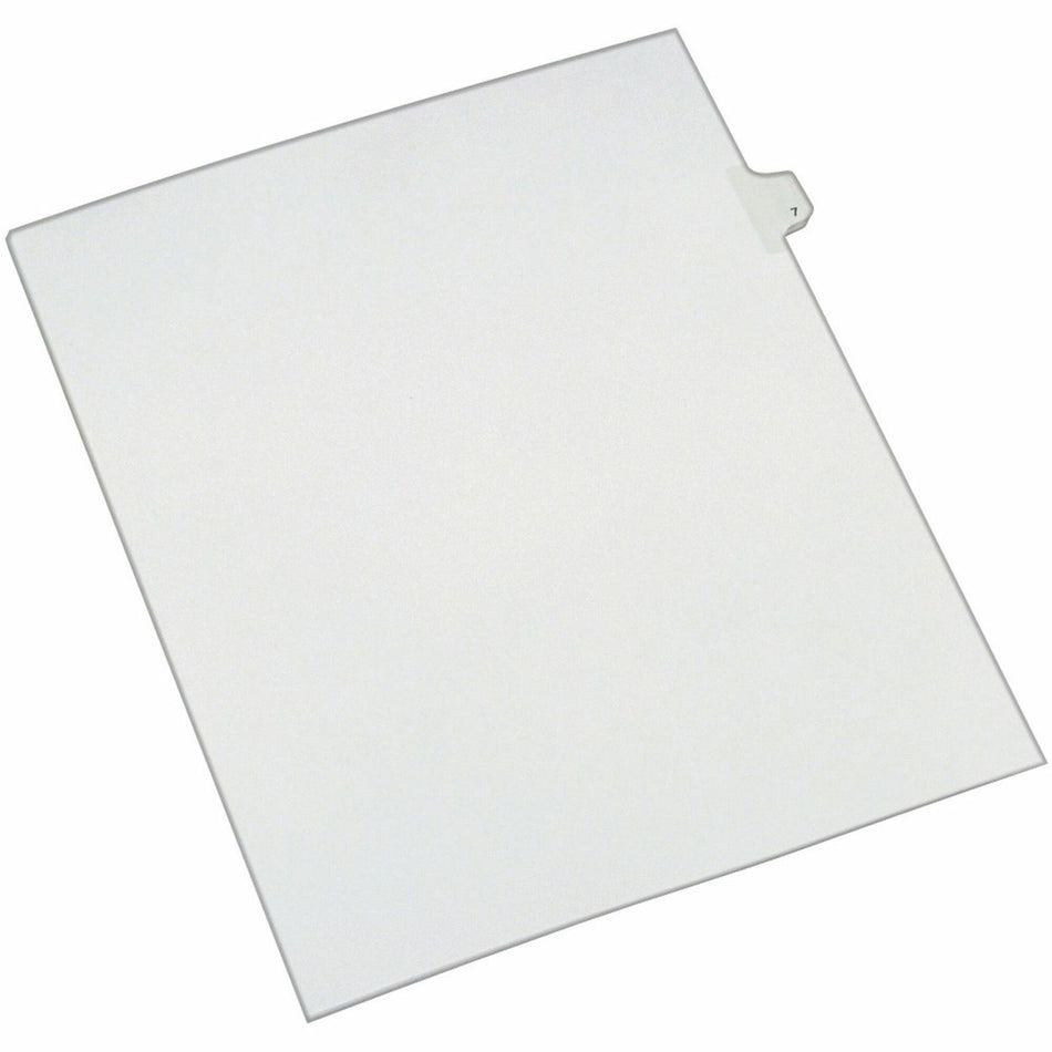 Avery® Alllstate Style Individual Legal Dividers - 25 x Divider(s) - Side Tab(s) - 7 - 1 Tab(s)/Set - 8.5" Divider Width x 11" Divider Length - Letter - 8.50" Width x 11" Length - White Paper Divider - 20% Recycled - 25 / Pack