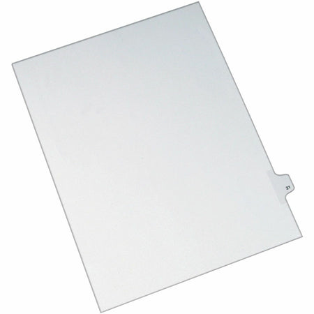 Avery® Alllstate Style Individual Legal Dividers - 25 x Divider(s) - Side Tab(s) - 21 - 1 Tab(s)/Set - 8.5" Divider Width x 11" Divider Length - Letter - 8.50" Width x 11" Length - Paper Divider - White Tab(s) - 20% Recycled - 25 / Pack