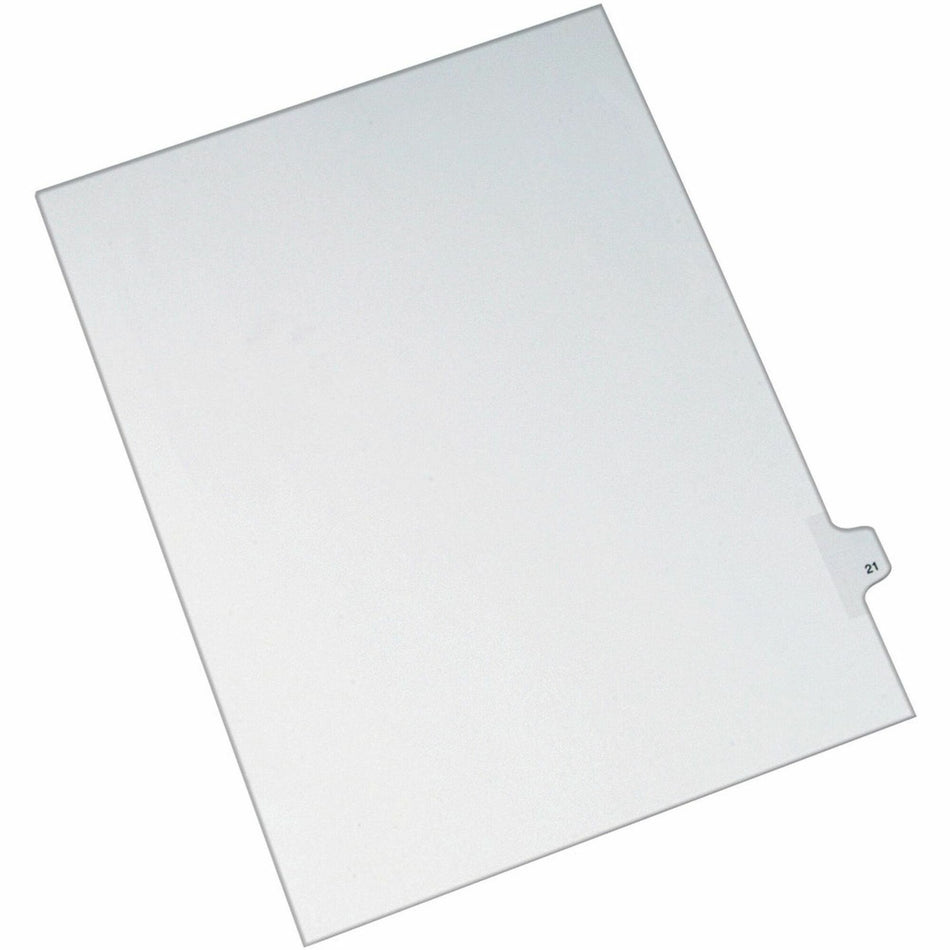 Avery® Alllstate Style Individual Legal Dividers - 25 x Divider(s) - Side Tab(s) - 21 - 1 Tab(s)/Set - 8.5" Divider Width x 11" Divider Length - Letter - 8.50" Width x 11" Length - Paper Divider - White Tab(s) - 20% Recycled - 25 / Pack