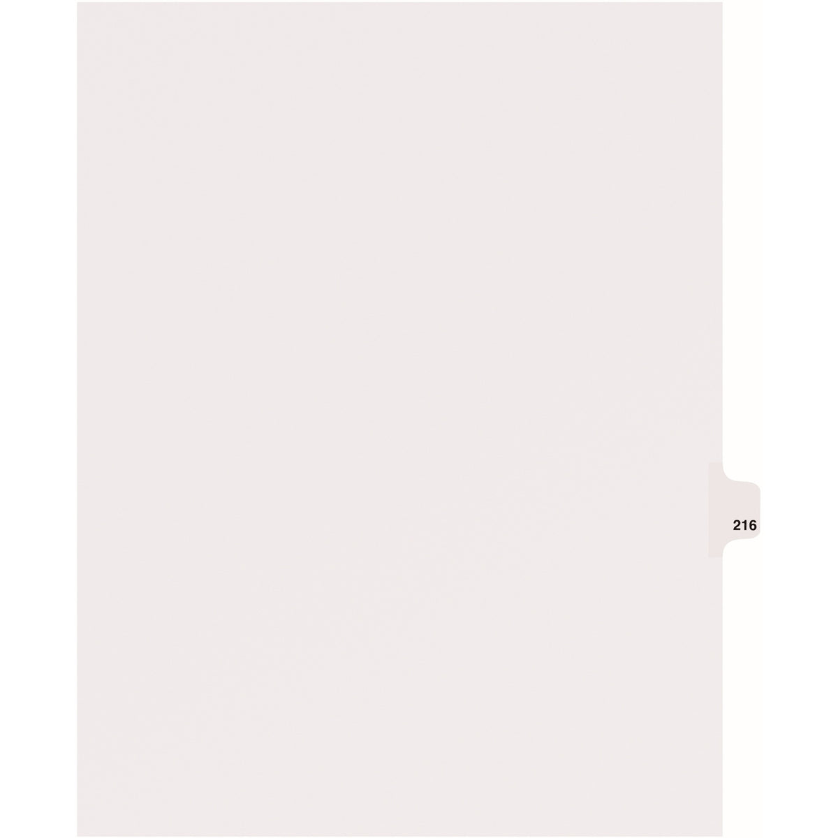 Avery® Side Tab Individual Legal Dividers - 25 x Divider(s) - Side Tab(s) - 216 - 1 Tab(s)/Set - 8.5" Divider Width x 11" Divider Length - Letter - 8.50" Width x 11" Length - White Paper Divider - 20% Recycled - 25 / Pack