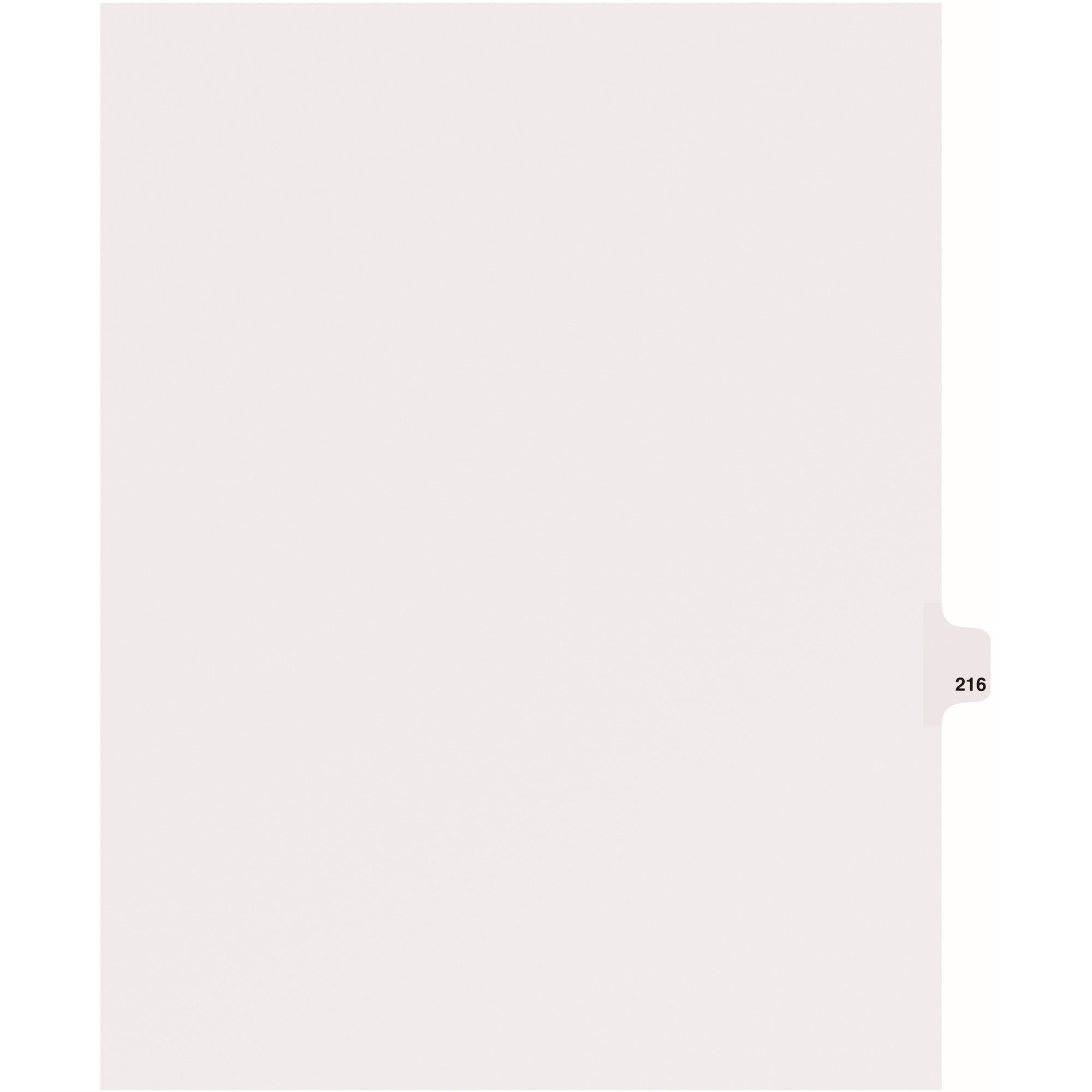 Avery® Side Tab Individual Legal Dividers - 25 x Divider(s) - Side Tab(s) - 216 - 1 Tab(s)/Set - 8.5" Divider Width x 11" Divider Length - Letter - 8.50" Width x 11" Length - White Paper Divider - 20% Recycled - 25 / Pack