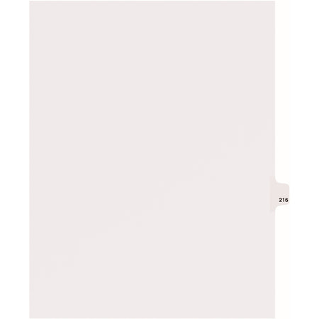Avery® Side Tab Individual Legal Dividers - 25 x Divider(s) - Side Tab(s) - 216 - 1 Tab(s)/Set - 8.5" Divider Width x 11" Divider Length - Letter - 8.50" Width x 11" Length - White Paper Divider - 20% Recycled - 25 / Pack