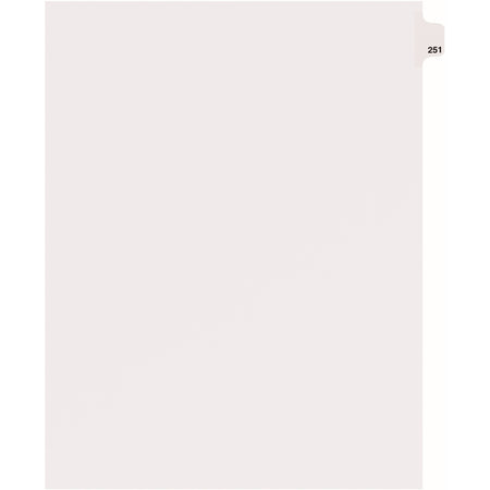 Avery® Side Tab Individual Legal Dividers - 25 x Divider(s) - Side Tab(s) - 251 - 1 Tab(s)/Set - 8.5" Divider Width x 11" Divider Length - Letter - 8.50" Width x 11" Length - White Paper Divider - 20% Recycled - 25 / Pack