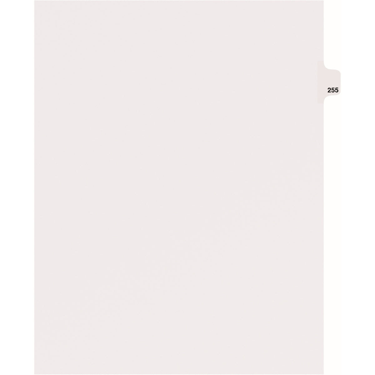 Avery® Side Tab Individual Legal Dividers - 25 x Divider(s) - Side Tab(s) - 255 - 1 Tab(s)/Set - 8.5" Divider Width x 11" Divider Length - Letter - 8.50" Width x 11" Length - White Paper Divider - 20% Recycled - 25 / Pack