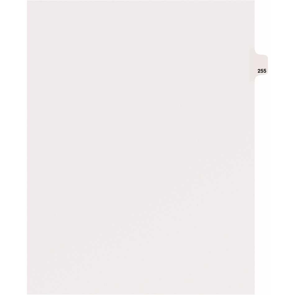 Avery® Side Tab Individual Legal Dividers - 25 x Divider(s) - Side Tab(s) - 255 - 1 Tab(s)/Set - 8.5" Divider Width x 11" Divider Length - Letter - 8.50" Width x 11" Length - White Paper Divider - 20% Recycled - 25 / Pack