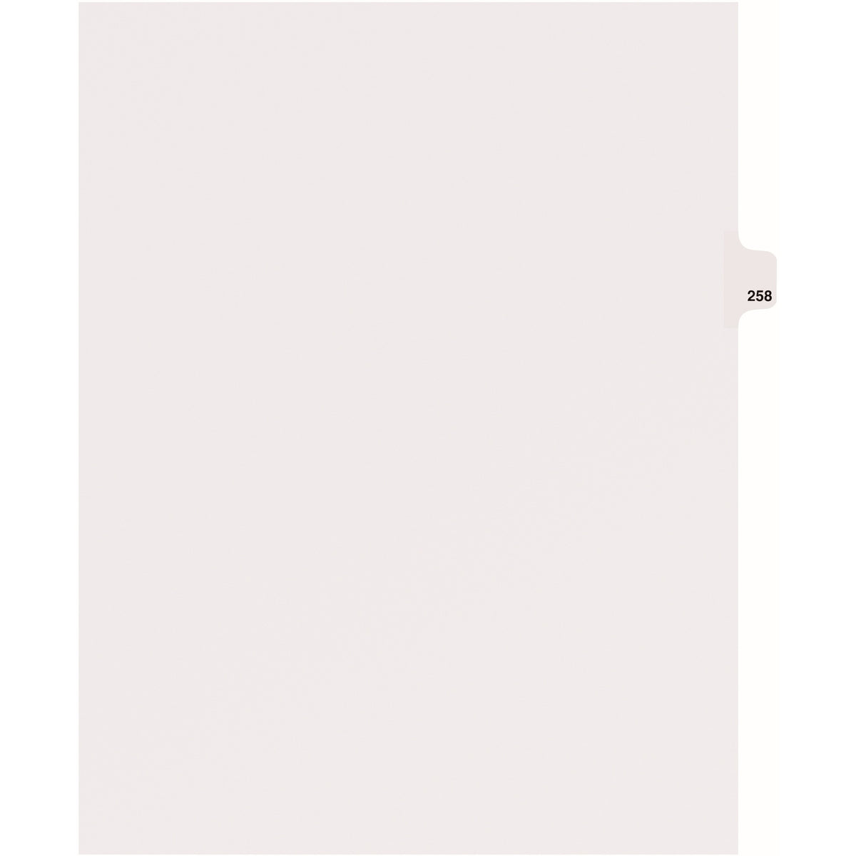 Avery® Side Tab Individual Legal Dividers - 25 x Divider(s) - Side Tab(s) - 258 - 1 Tab(s)/Set - 8.5" Divider Width x 11" Divider Length - Letter - 8.50" Width x 11" Length - White Paper Divider - 20% Recycled - 25 / Pack