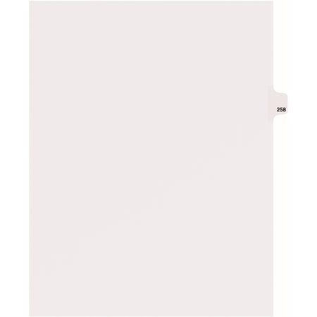 Avery® Side Tab Individual Legal Dividers - 25 x Divider(s) - Side Tab(s) - 258 - 1 Tab(s)/Set - 8.5" Divider Width x 11" Divider Length - Letter - 8.50" Width x 11" Length - White Paper Divider - 20% Recycled - 25 / Pack