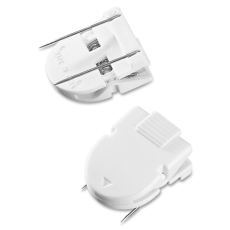 Advantus Panel Wall Clips - Jumbo - 60 Sheet Capacity - White - Plastic - 10 / Pack