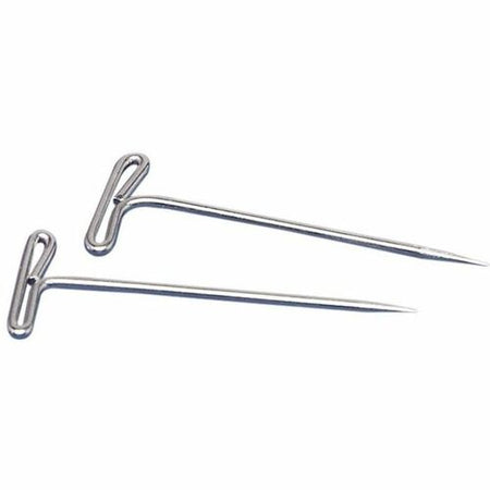 Gem Office Products T-pins - 2" Length - Nickel - Steel - 100 / Box