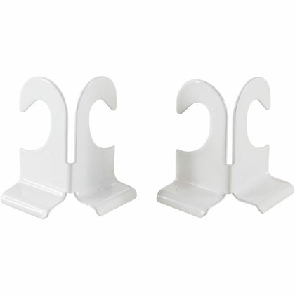 Baumgartens Suspended Ceiling Hooks: Durable 2" White Hooks for Home & Office