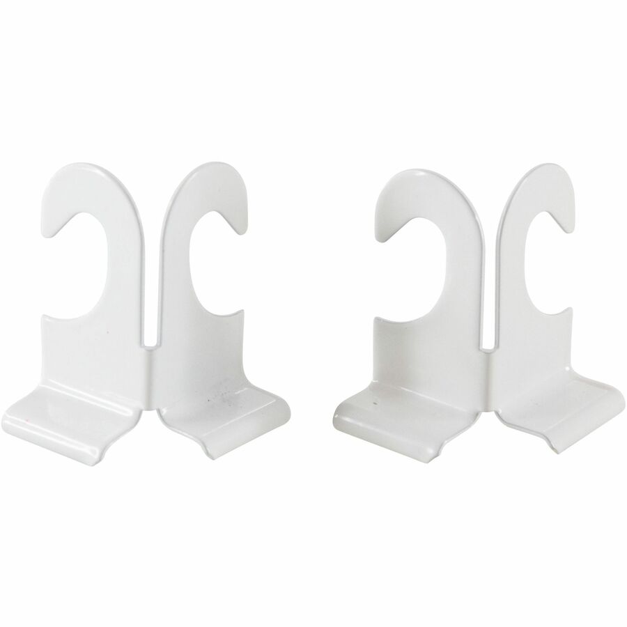 Baumgartens Suspended Ceiling Hooks 2 Pack WHITE (54510) - 30 lb (13.61 kg) Capacity - Durable - 2" Size - for Plant, Sign, Decoration, Office, Classroom, Garage, Home, Cell Phone - White - 2 / Pack