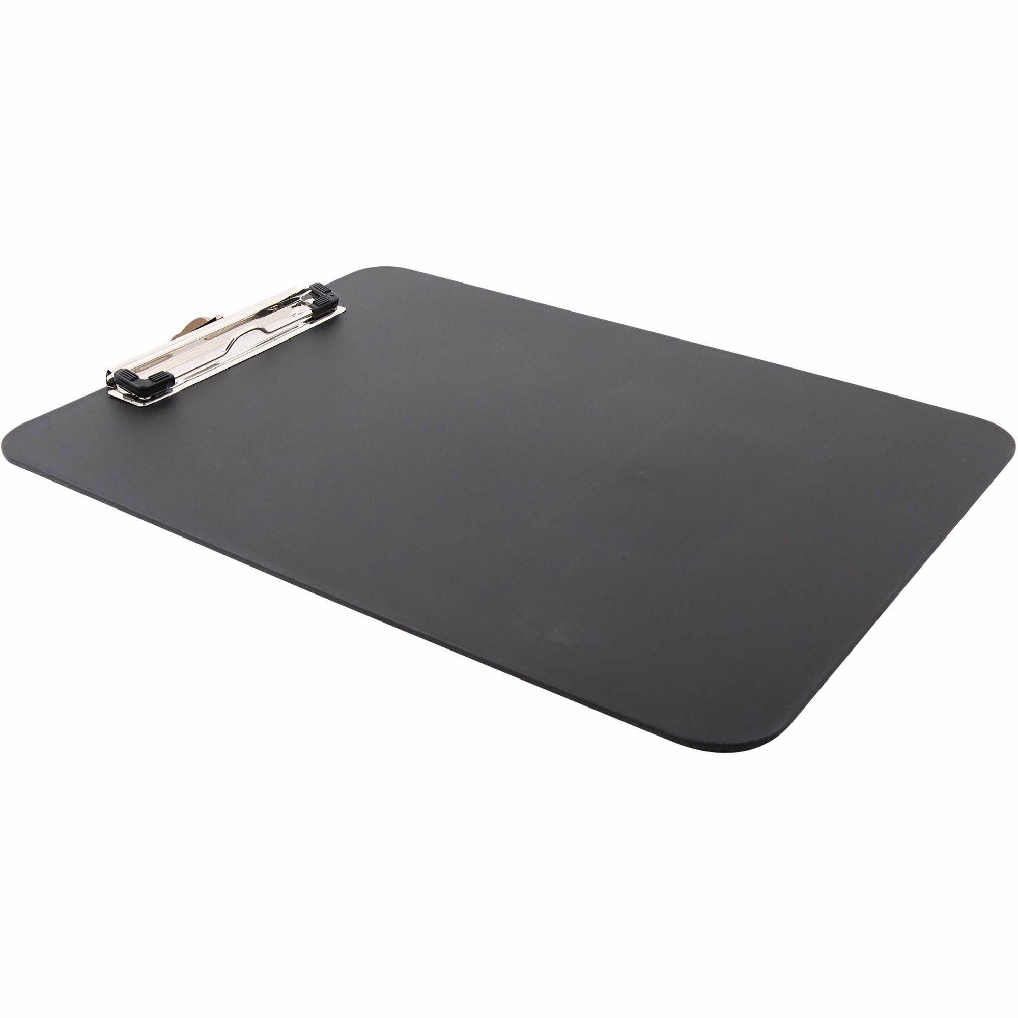 Mobile OPS Recycled Unbreakable Clipboard BLACK (61624) - 9" x 12" Sheet Size - Clamp - Heavy Duty - Polypropylene - Black - 1 Each