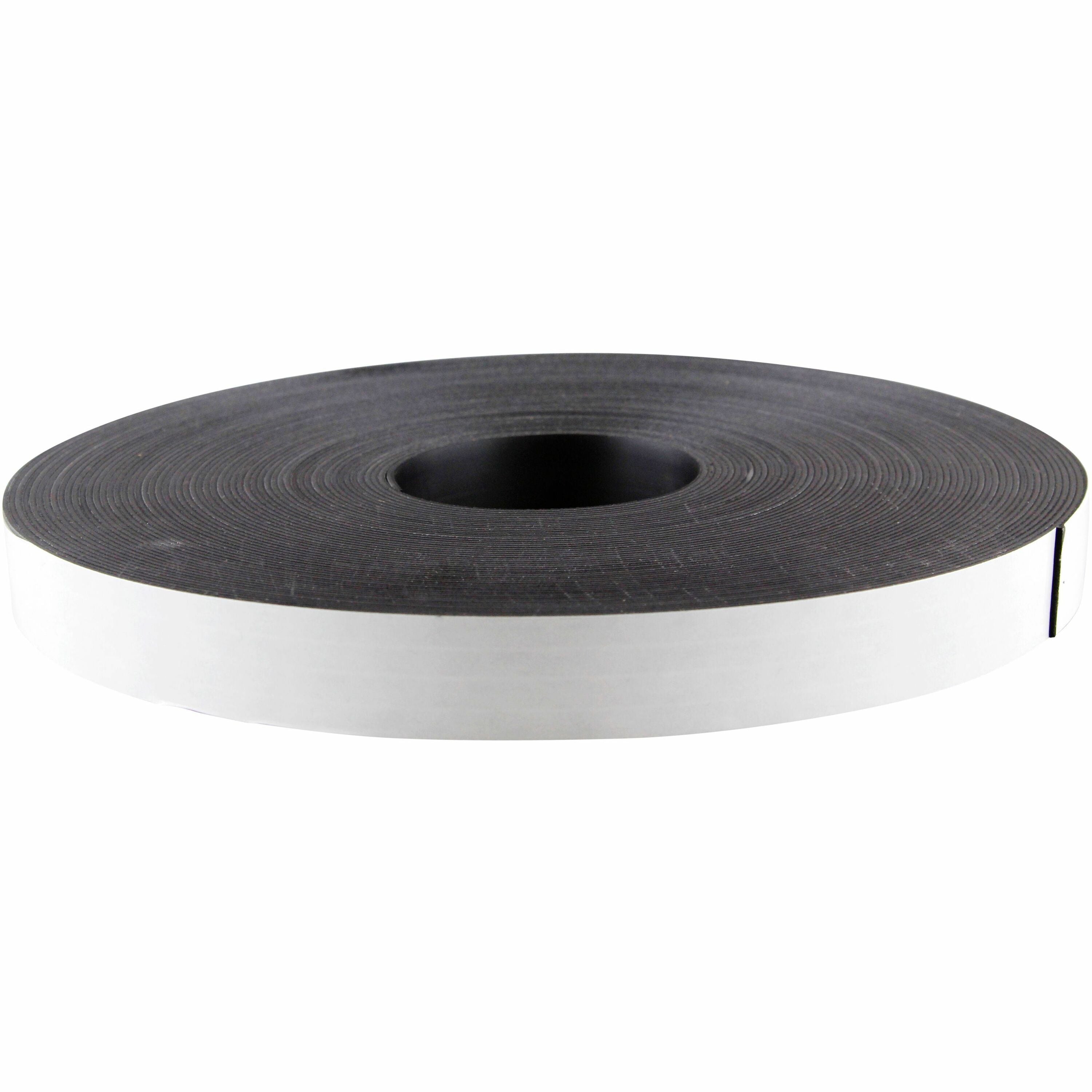 Zeus Magnetic Tape 100' L x 1" H WHITE (66100) - 33.33 yd Length x 1" Width - Black, White - Adhesive Backing - For Sign, Photo, Art, Crafting, Project, Picture, Business Card, Office, Room, Home, Classroom, ... Roll - 1 Roll