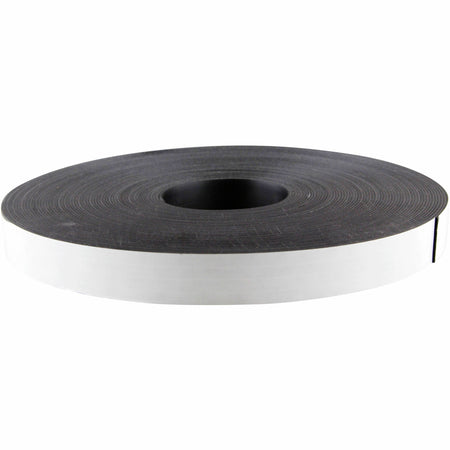 Zeus Magnetic Tape 100' L x 1" H WHITE (66100) - 33.33 yd Length x 1" Width - Black, White - Adhesive Backing - For Sign, Photo, Art, Crafting, Project, Picture, Business Card, Office, Room, Home, Classroom, ... Roll - 1 Roll