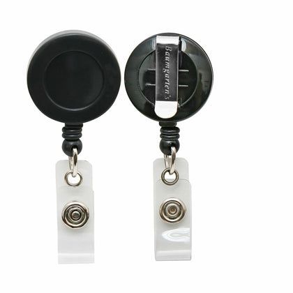 SICURIX Badge Holder: Plastic Black - Pack of 25 - ID Badges & Supplies