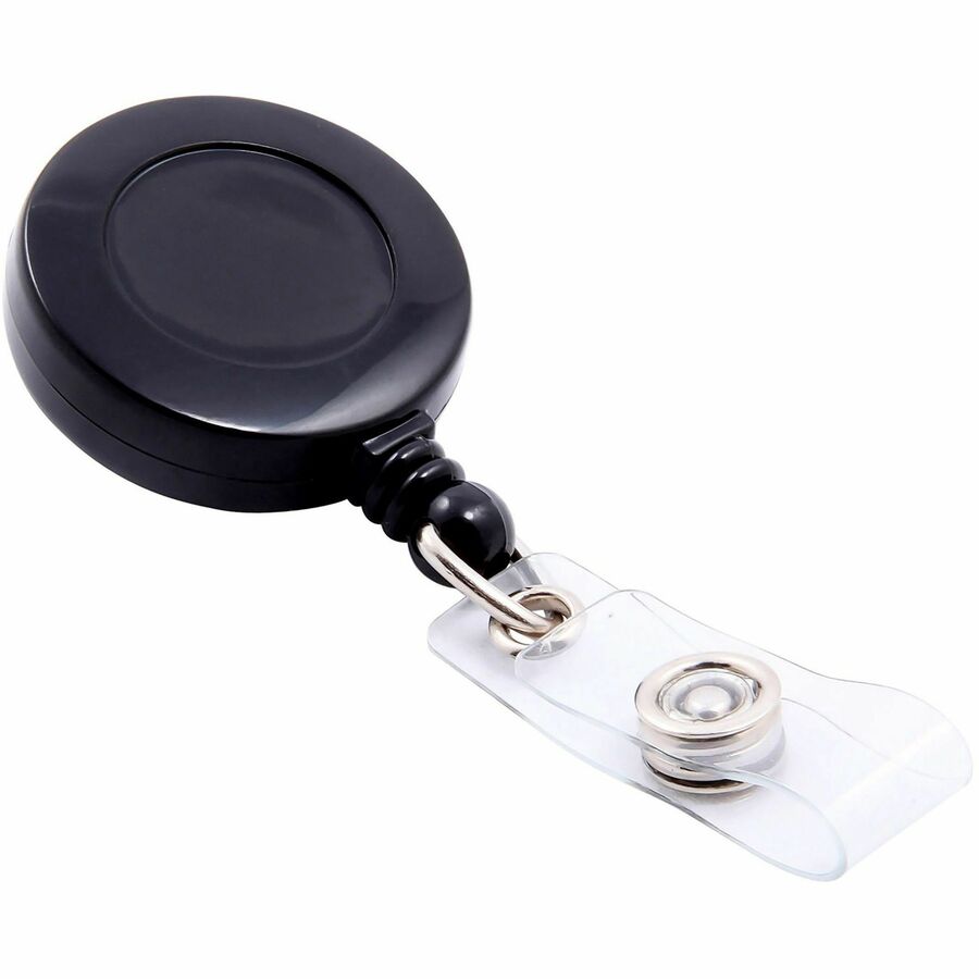 SICURIX Badge Holder - Plastic - Black - 1 Each