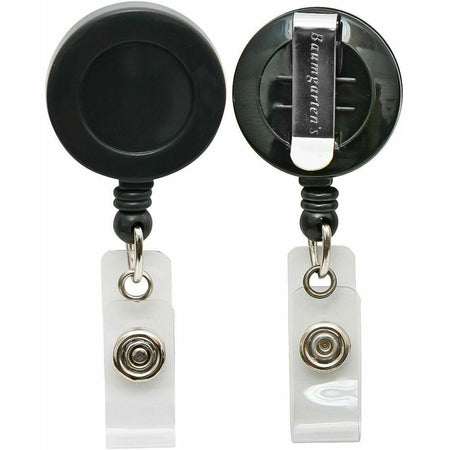 SICURIX Badge Holder - Plastic - Black - 1 Each