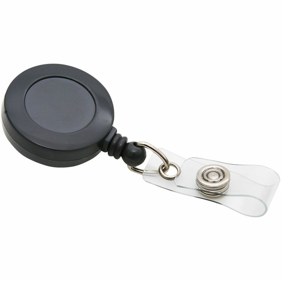 SICURIX Badge Holder - Plastic - Black - Compact - 1 Each