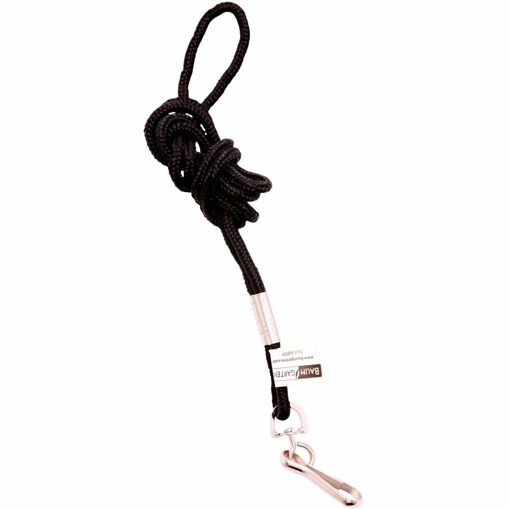 SICURIX Standard Rope Lanyard - Rugged - Standard - Hook Attachment - 36" Length - Black - Nylon - 1 Each