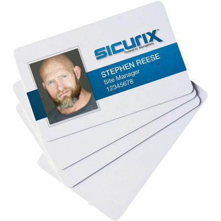 SICURIX CR 80 Blank ID Cards 30 mil 100 Pack White - Printable - 2.12" x 3.37" Length - White - Polyvinyl Chloride (PVC) - 100 Pack