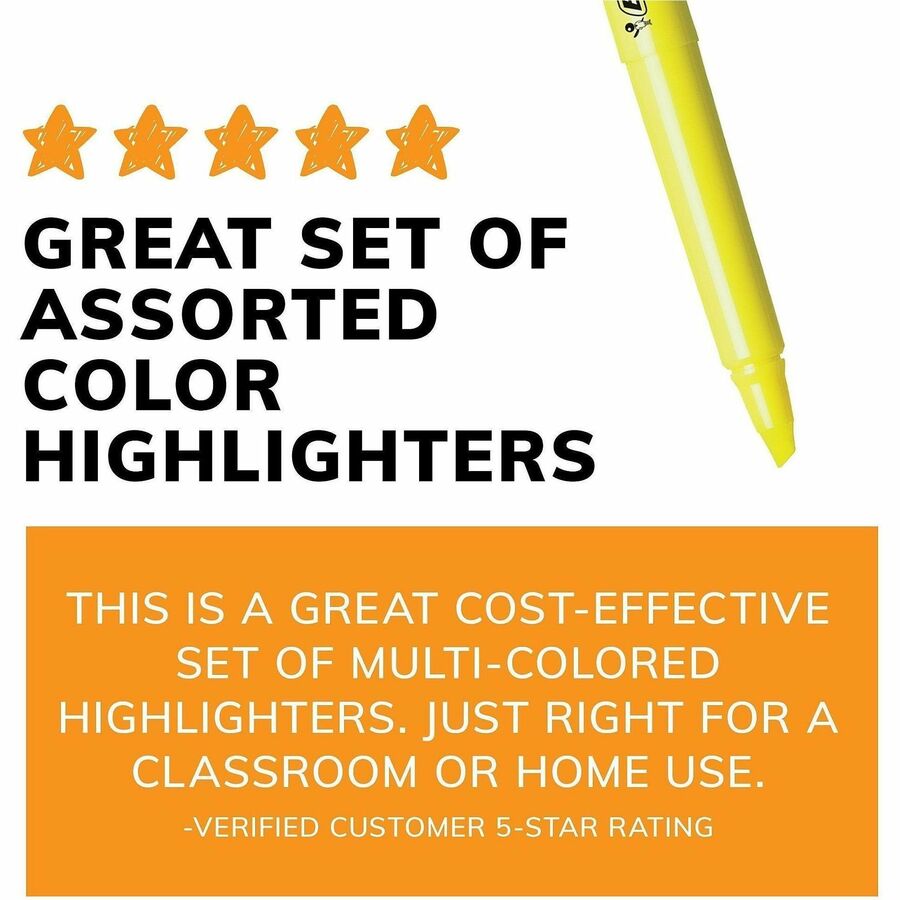 BIC Brite Liner Highlighters: Fluorescent Green Ink Chisel Marker Point - Highlighters