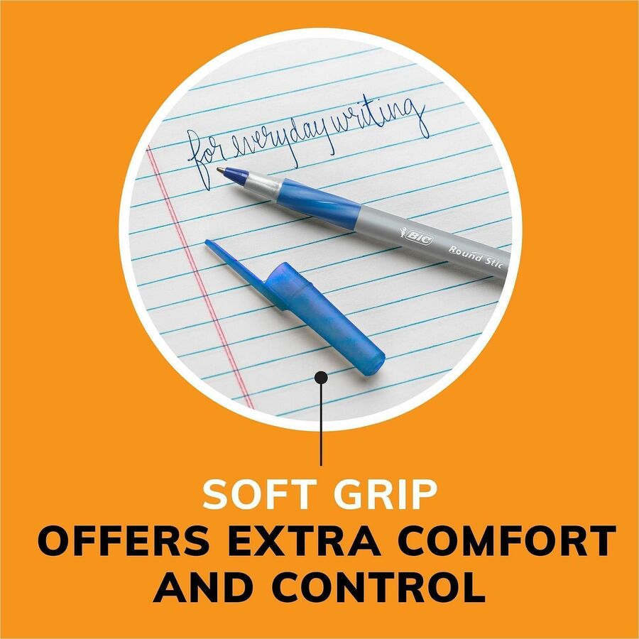 BIC Round Stic Grip Ballpoint Pen - Alternate-Image1