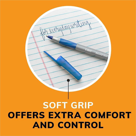 BIC Round Stic Grip Ballpoint Pen - Alternate-Image1