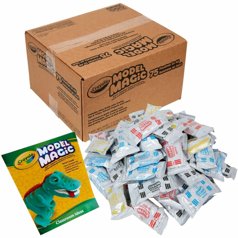 Crayola 4-Color Model Magic Classpack - Clay Craft - 75 Piece(s) - Assorted, Primary - 75 / Carton