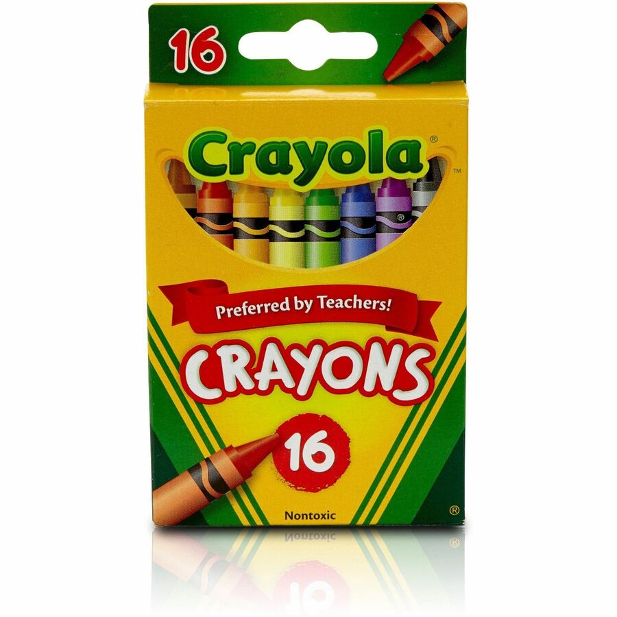 Crayola Regular Size Crayon Sets - 3.6" Length - Assorted - 16 / Box