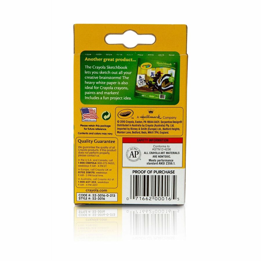 Crayola Regular Size Crayon Sets - Rear