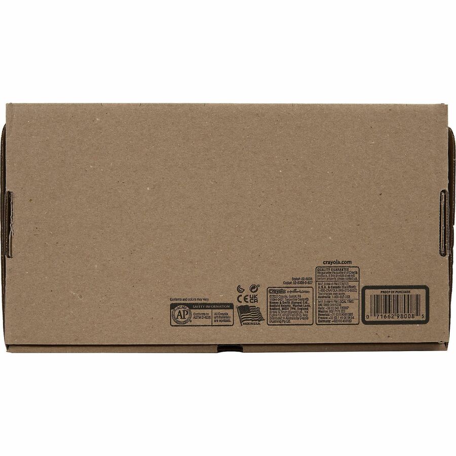 Crayola 8-Color Crayon Classpack - Red, Blue, Yellow, Orange, Green, Purple, Brown, Black, Violet - 800 / Box