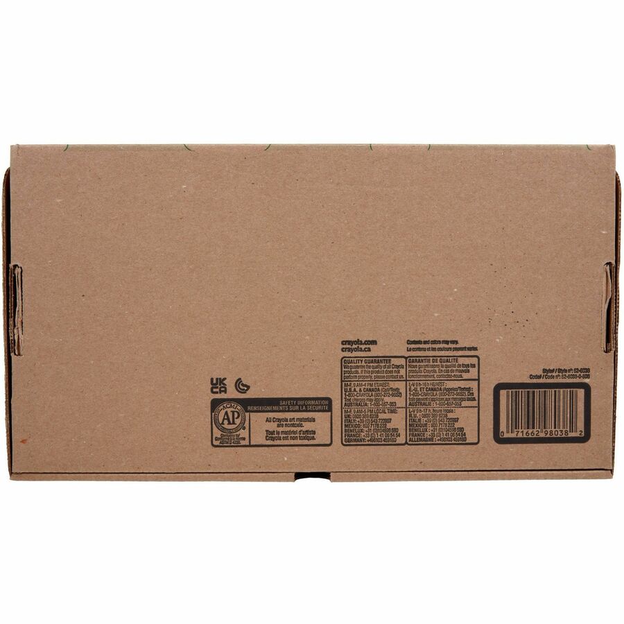 Crayola 8-Color Crayon Classpack - 4" Length x 0.4" Diameter - Red, Blue, Yellow, Orange, Green, Purple, Brown, Black, Violet - 400 / Box