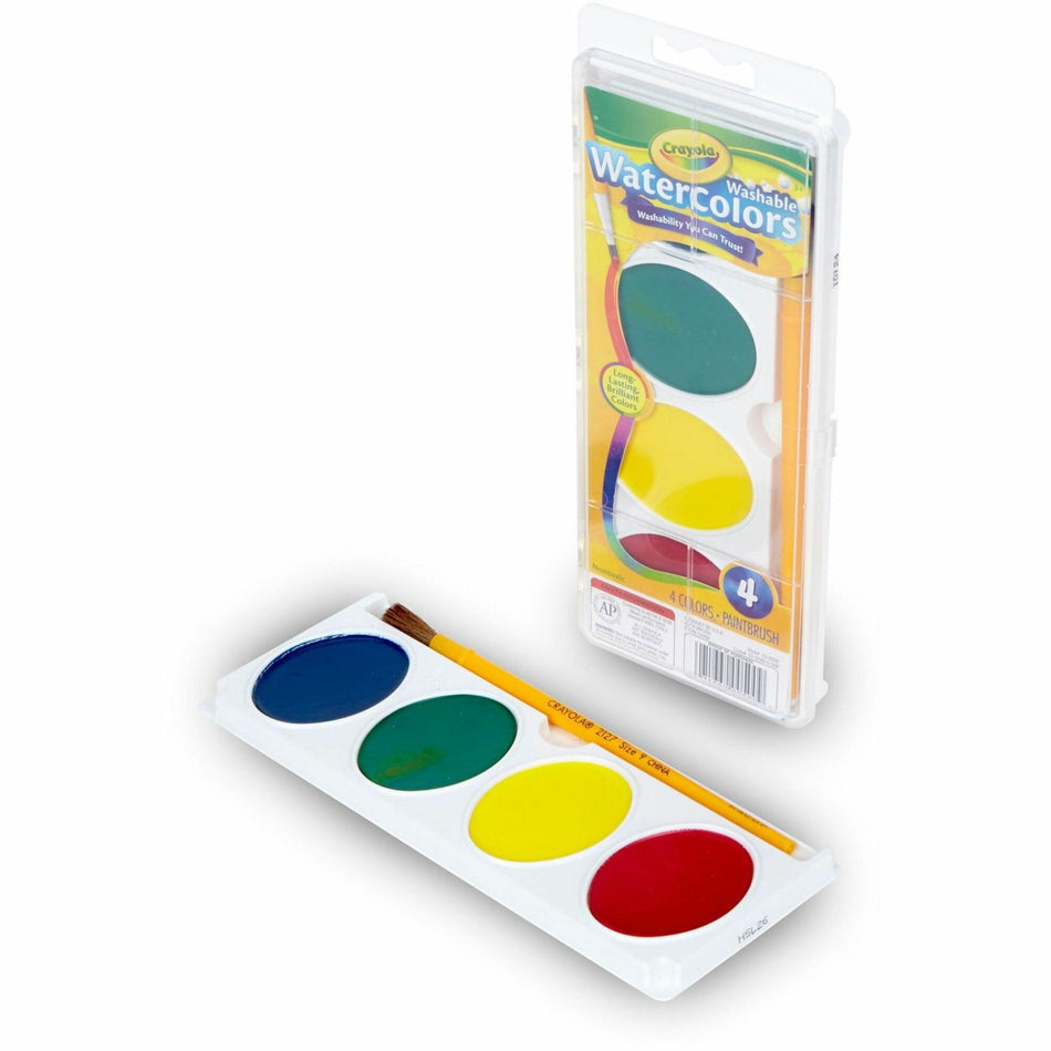 Crayola Washable Watercolors Set - 4 Color(s) - Assorted - 4.50 oz - Washable - 4 / Set