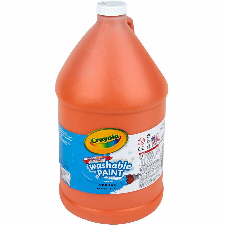 Crayola Washable Paint - 1 Color(s) - Orange - 1 gal - Washable - 1 Each