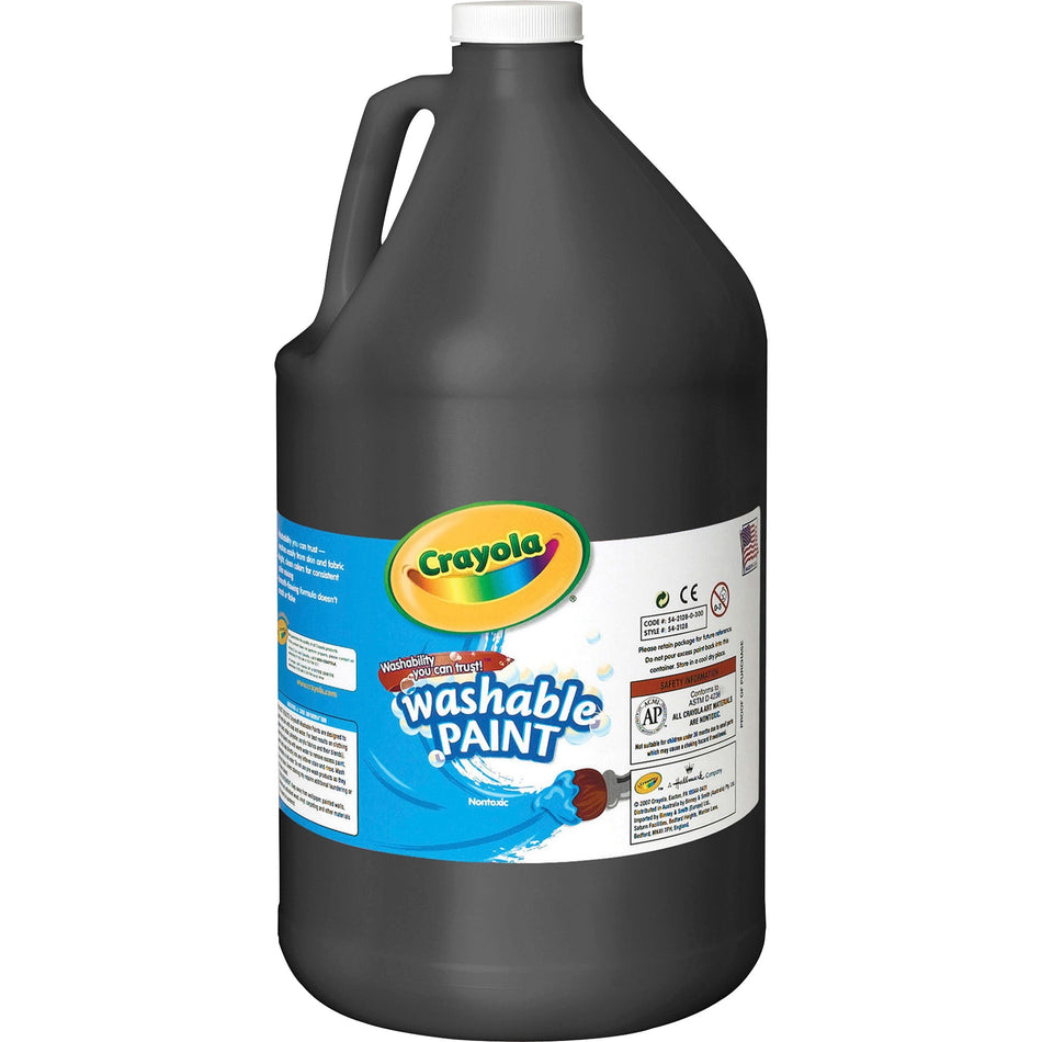 Crayola Washable Paint - 1 Color(s) - Black - 1 gal - Washable - 1 Each