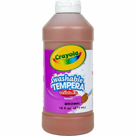 Crayola Artista II Washable Tempera Paints - 1 Color(s) - Brown - 16 oz - Washable - 1 Each