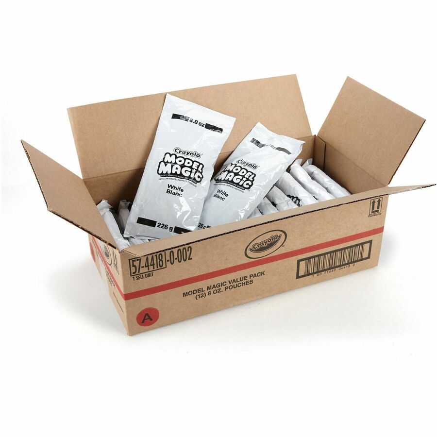 Crayola Model Magic Clay Value Pack - Clay Craft - White - 12 / Box