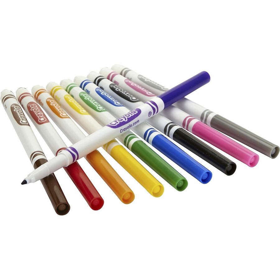 Crayola 10-Color Marker Classpack - Fine Marker Point - Assorted Ink - 200 / Case