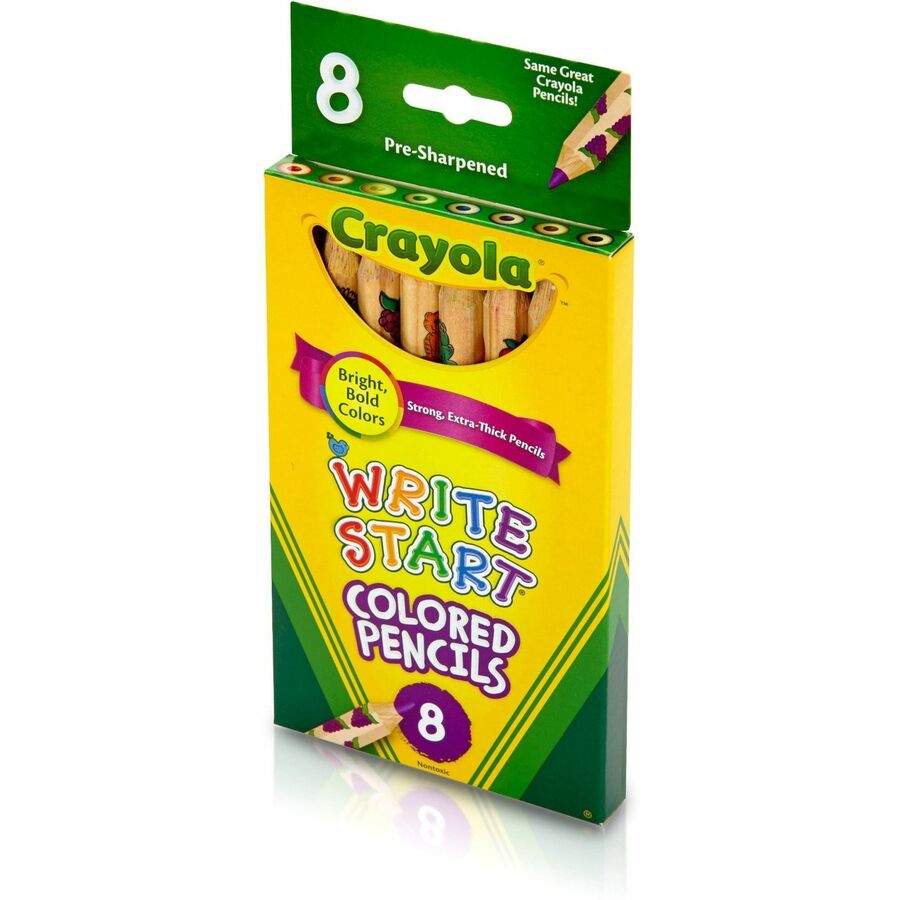 Crayola Write Start Colored Pencils - 5.3 mm Assorted Lead - 8 / Set