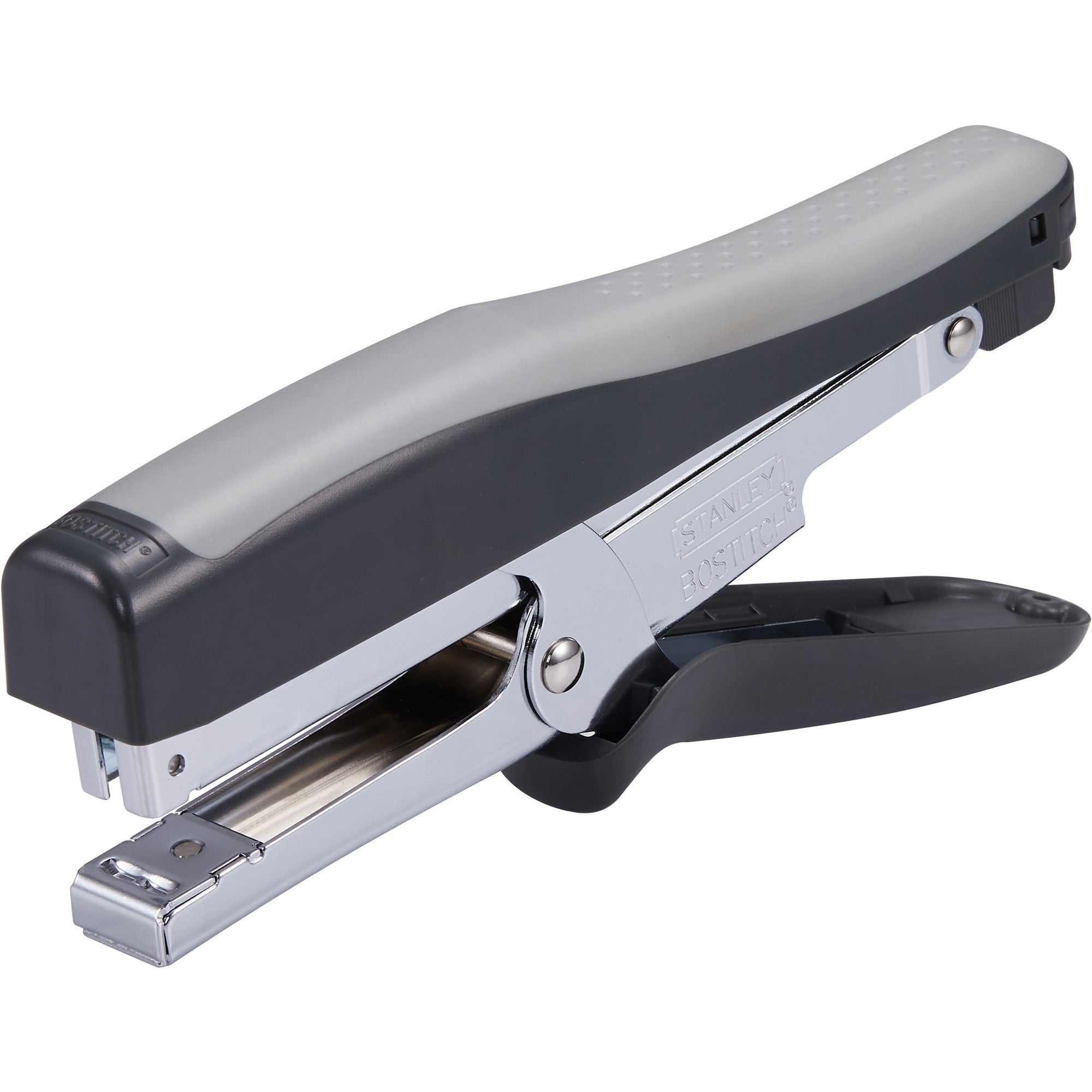 Bostitch Standard Plier Stapler - Staples Upto 20 Sheet of 20lb Paper - Holds Upto 210 Staple - Full Strip - Staple Size: 0.25" - 2.50" Throat Depth - Black, Gray - Rubber - 1 Each