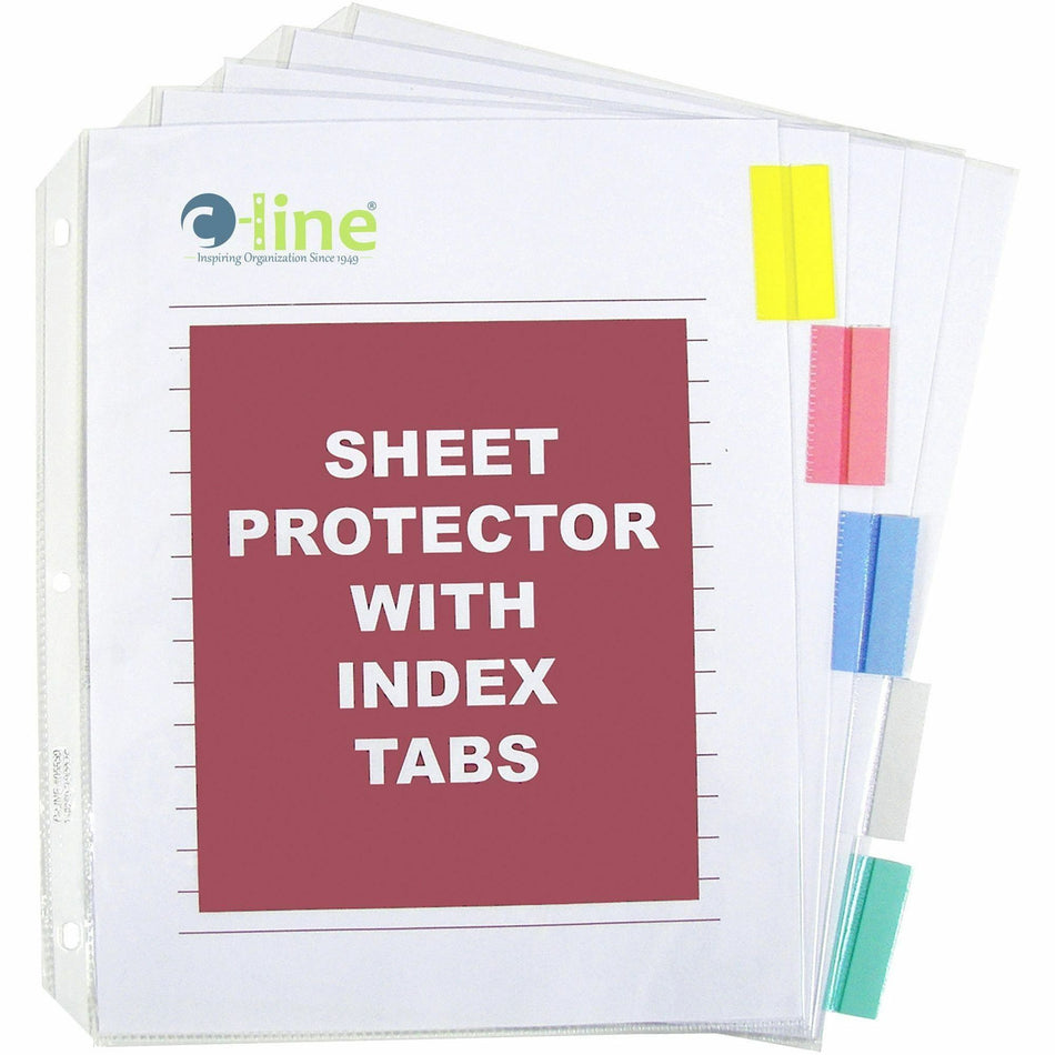 C-Line Top-Loading Sheet Protectors - For Letter 8 1/2" x 11" Sheet - Assorted - Polypropylene - 5 / Set