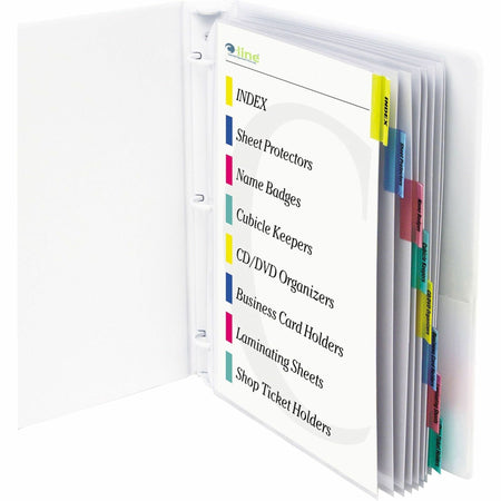C-Line Top-Loading Sheet Protectors - For Letter 8 1/2" x 11" Sheet - Assorted - Polypropylene - 8 / Set
