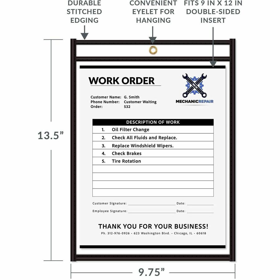C-Line Stitched Vinyl Shop Ticket Holders - Alternate-Image4